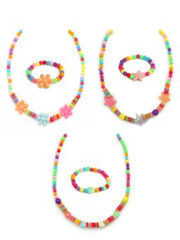 EL REGALO - Necklace and Bracelet Combo for Kids Girls (Set of 6)